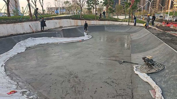 滑板場建設現場